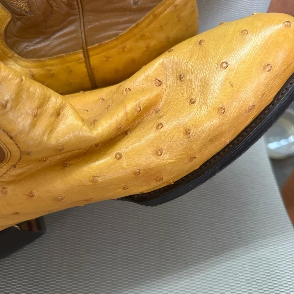 Brown and Yellow Western‎ Cowboy Boots